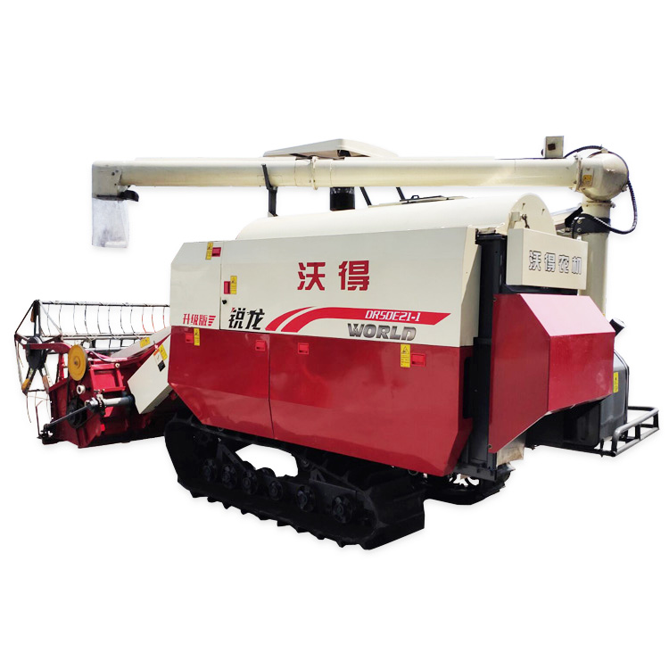 baru dan bekas dunia ruilong 4LZ-5.0E rice harvester combine harvester mesin crawler harvester