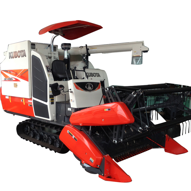 High Quality Farm Machine kubota DC70-G rice combine harvester with big tank